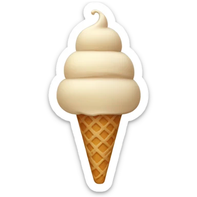 Beige astethic ice cream sticker