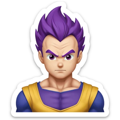 Vegeta ultra ego with purple hair sticker