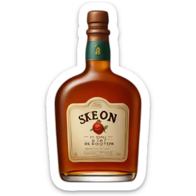 A bottle of bourbon sticker