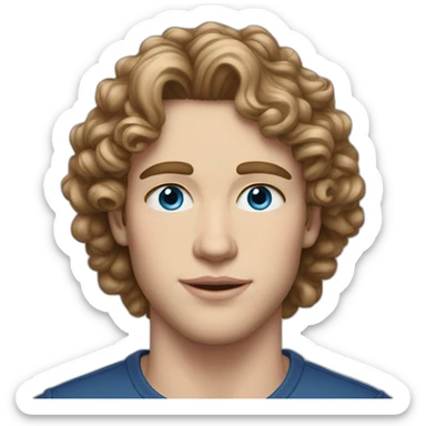 white-young-man,-brown-hair-curls,-blue-eyes,-cheekbones,-big-pink-lips sticker