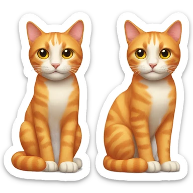 Orange cat  sticker