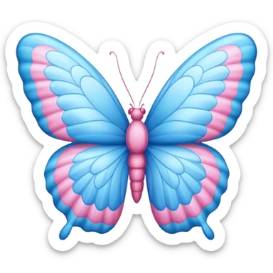 Cotton candy butterfly sticker