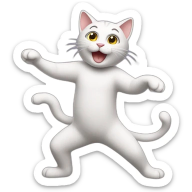 a dancing cat sticker