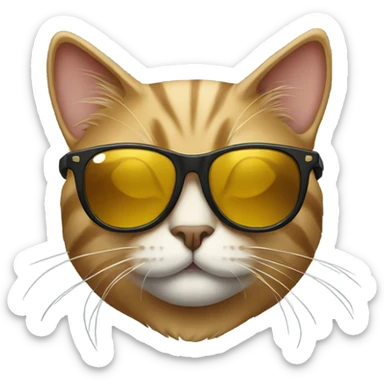 Cat with sunglasses sticker