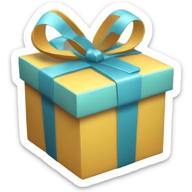 3d gift box sticker