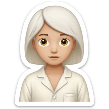 White pajamas sticker