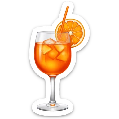 Orange aperol spritz sticker