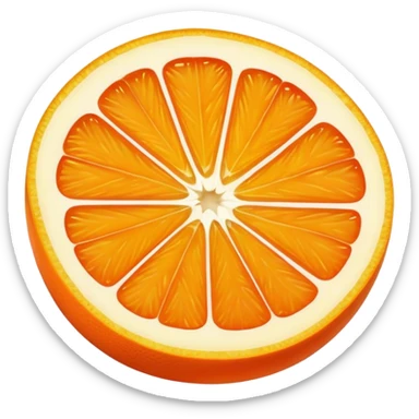 Orange slice sticker