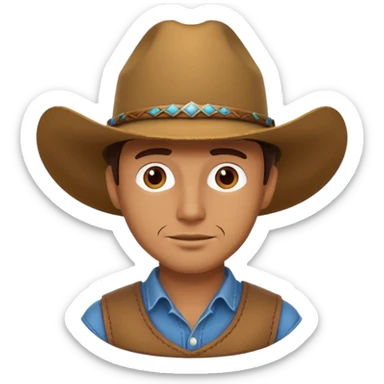 Cowboy Hat Man sticker
