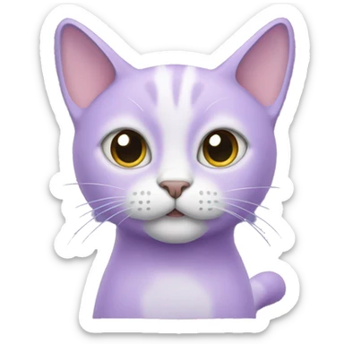 light purple cat sticker