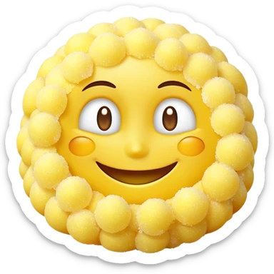 Happy face with a pile of salt sticker