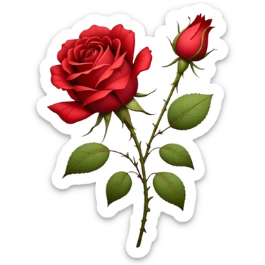 Wilted rose sticker
