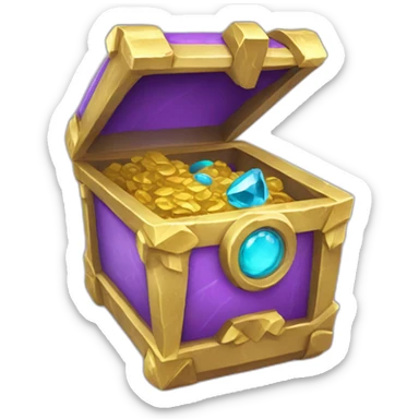 Pokemon Game LootCase Purple Chaotic Color Rich Treasure Legendary Epic Items sticker