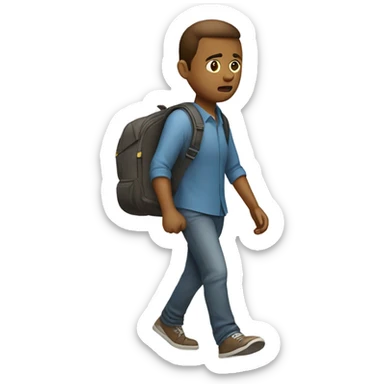 Guy needing to hurry sticker