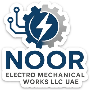 create a logo for company named Noor Electro mechanical Works LLC UAE  sticker