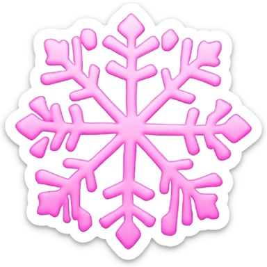 Pink snowflake sticker