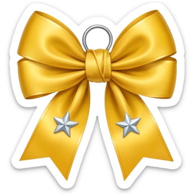 A bow with a star next to it  sticker