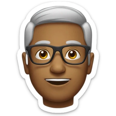 south asian with glasses sticker