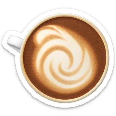 Mocha drink top view sticker
