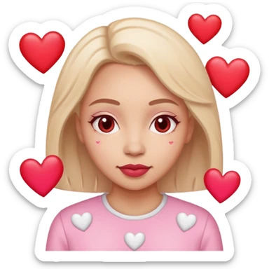 loutre amoureuse avec des cœurs sticker