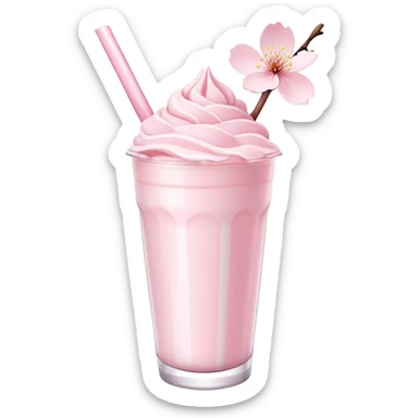Cute Pastel pink Cherry Blossom Sakura Milksahe sticker