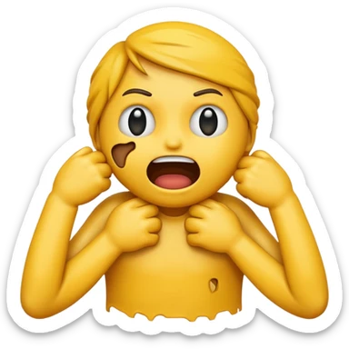 emoji strangling itself with its own hands sticker