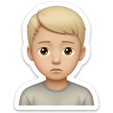 Ashamed emoji boy sticker