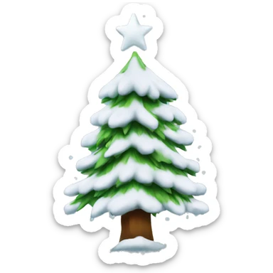 Christmas tree snow sticker