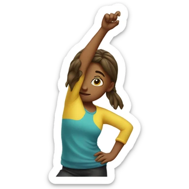 girl doing the dab sticker