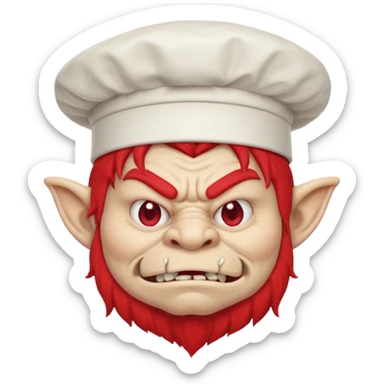 troll the red chef sticker