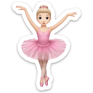 Ballet dancer, pink clothes sticker
