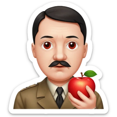 Hitler qui mange une pomme  sticker