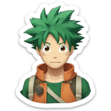 deku-Luffy-Naruto callin sticker