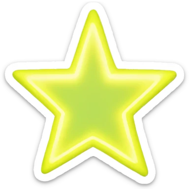 one plain neon yellow star sticker