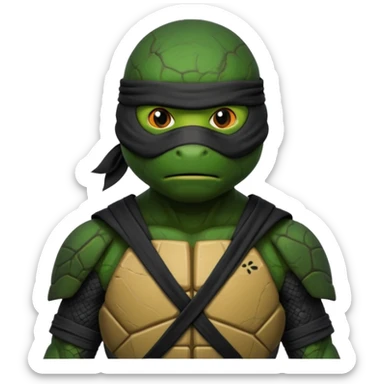 Teenage Mutant Ninja Turtles dressed in black ninja attire sticker