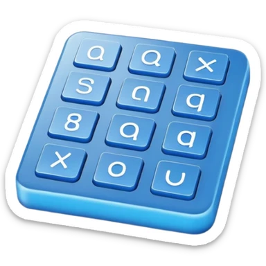 blue enter keypad button   sticker