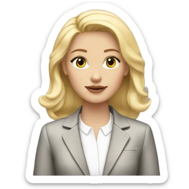 blonde girl with chanel blazer sticker