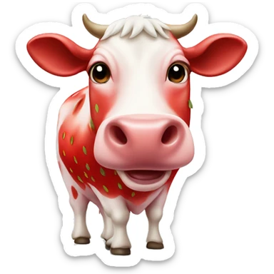 Strawberry Cow sticker