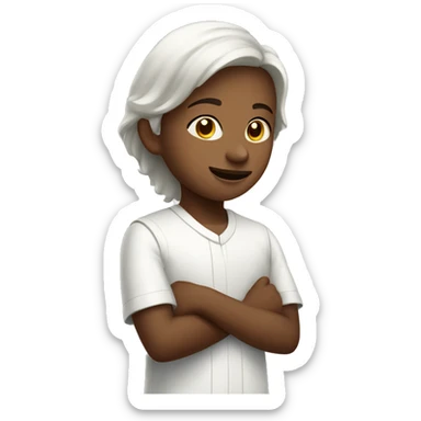 kids in white church clothes singing sticker