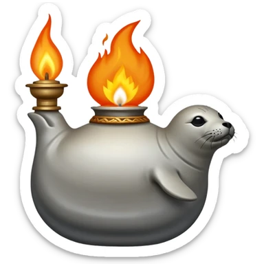 Seal oil lamp (qulliq), Inuits sticker