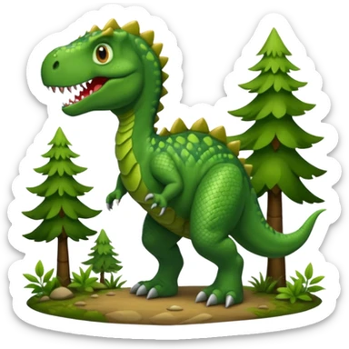 Hiking dinosaur  sticker