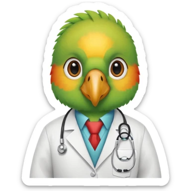 Parrot doctor sticker