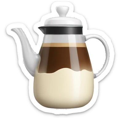 Coffee pot with wip cream  sticker