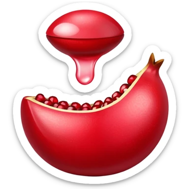 Lipbalm with pomeganade seeds sticker