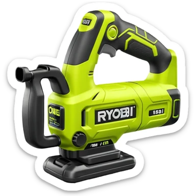 RYOBI ONE+ 18V Cordless Reciprocating saw battery emoji style sticker