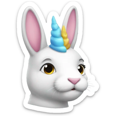 Make me a rabbit unicorn sticker
