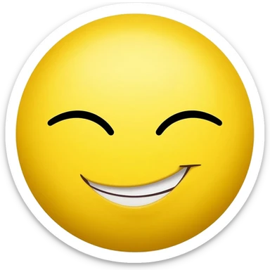 Yellow emoji adorable sassy face sticker