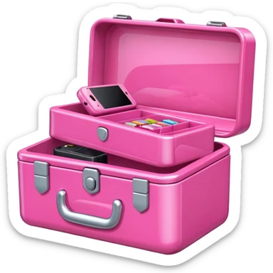 girly cellphone with a pink mini toolbox sticker