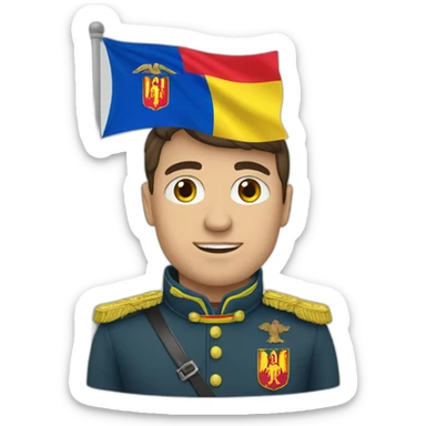man from moldova with moldova flag sticker