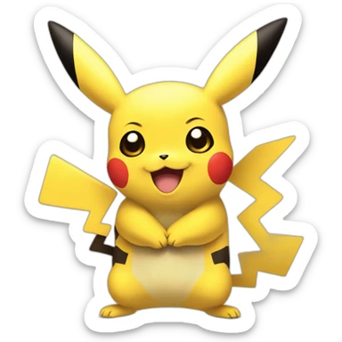 Pikachu hug Pikachu sticker